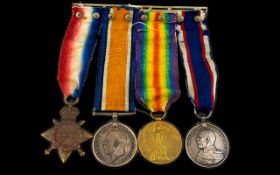 WWI Interest Four Medals All awarded to 218467 H. Sawkill A.B R.