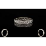 18ct White Gold Attractive Diamond Set Full Eternity Ring The round brilliant cut diamonds of