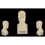 Large Male Ceramic Phrenology Bust - Full Size by L.N. Fowler of 337 The Strand, London.