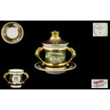 Spode - Fine Quality Hand Painted Chocolate Cup Known As The ' Greenwich Cup ' Ltd to 500 Pieces,