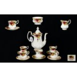Royal Albert Old Country Roses Fifteen Piece Coffee Service To include coffee pot, cream jug,