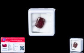 Natural Ruby Loose Gemstone With GGL Certificate/Report Stating The Ruby To Be 9.