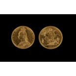 Queen Victoria Superb - 22ct Gold Jubilee Head Full Sovereign - Date 1887.