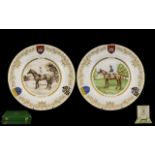 Spode Two Limited Edition Plates from the Spode Fine Bone China St Leger series,