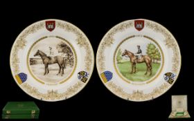 Spode Two Limited Edition Plates from the Spode Fine Bone China St Leger series,