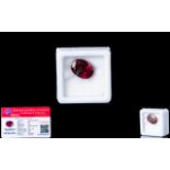 Natural Ruby Loose Gemstone With GGL Certificate/Report Stating The Ruby To Be 8.05cts Oval Cut, 12.