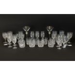 A Pair Of Contemporary Gilt And Crystal Margarita Glasses Each 8 3/4 inches, each of open,