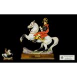 Royal Worcester Superb and Impressive Hand Painted Porcelain Figures of Napoleon Bonaparte,