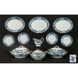 A Quantity Of Losol Ware Beverley Pattern Serve Ware Comprising graduating meat plates,