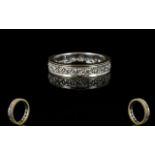 9ct Gold Diamond Full Eternity Ring Pave Set round brilliant cut diamonds, fully hallmarked, ring