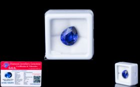 Natural Tanzanite Loose Gemstone With GGL Certificate/Report Stating The Tanzanite To Be 8.