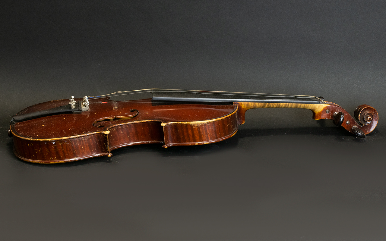 A German Violin By Hermann Dolling Junior Bearing label to interior, - Bild 3 aus 5