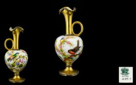 Coalport Late 19th Century Wonderful Quality Hand Painted Vase / Jug of Globular Shape,