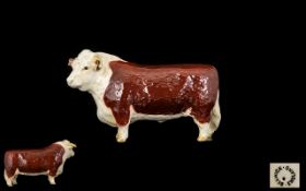 Beswick Bull Figure ' Polled Hereford Bull ' Champion of Champions. Model no 2549.