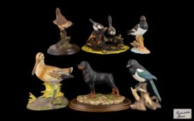 A Collection of Ceramic Animal Figures 6 in total of various heights and sizes,