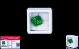 Natural Emerald Loose Gemstone With GGL Certificate/Report Stating The Emerald To Be 8.