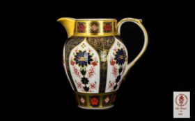 Royal Crown Derby Superb Quality Old Imari Pattern Single 22ct Solid Gold Band Jug Pattern no 1128