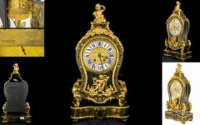 French 18th Century Boulle work and Ormolu Mounted Bracket Clock of Very Impressive Proportions