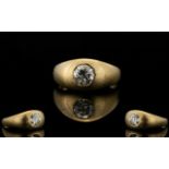 18ct Gold Single Stone Diamond Ring, Marked 18ct.