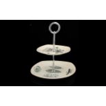 Midwinter 'Nature Study` 2 Tier Cake Stand. Attractive and decorative cake stand with two-tiers,