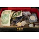 A Mixed Collection Of Mostly GB Coins To include 1935 Crown, old £2 coins,