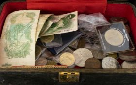 A Mixed Collection Of Mostly GB Coins To include 1935 Crown, old £2 coins,