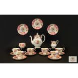 Royal Albert Bone China 15 Piece Tea Service 'Lady Carlyle' pattern, reg no.