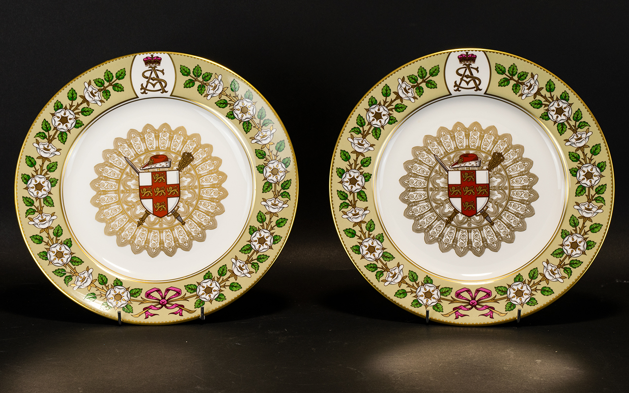 Two Spode Limited Edition Boxed Cabinet Plates 'The Duke Of York Plate' Each certificated and in