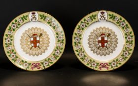 Two Spode Limited Edition Boxed Cabinet Plates 'The Duke Of York Plate' Each certificated and in