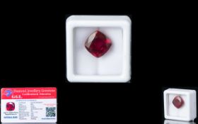 Natural Ruby Loose Gemstone With GGL Certificate/Report Stating The Ruby To Be 10.