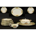 Alfred Meakin 'Upminster' Design Part Dinner Service Ceramic service in art deco floral border