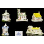 Coalport Fine Bone China Collection of Handpainted Houses/Cottages (5) Five in total. Comprises: 1.