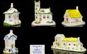 Coalport Fine Bone China Collection of Handpainted Houses/Cottages (5) Five in total. Comprises: 1.