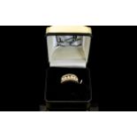 9ct Gold Diamond And Pearl Set Dress Ring Fully hallmarked to shank,