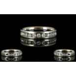 9ct Gold Diamond Eternity Ring Eleven diamonds channel set, fully hallmarked, ring size R
