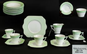 Colclough China Art Deco Part Tea Service Each marked to base, all in good condition,