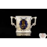 Royal Crown Derby Queen Mother's 90th Birthday Loving Cup with original box and certificate. No. 334