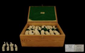 A Barry Durham Chess Set The British Bird Set. Edition No 1/250. With Certificate Of Authenticity.