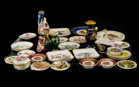 A Small Collection Of French Limoges Ceramics including goudeville miniature basket,
