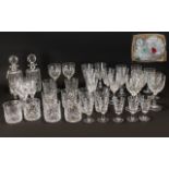 A Collection of Glass Drinking Ware including Edinburgh Crystal.