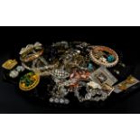 A Mixed Collection Of Costume Jewellery A varied lot to include several paste set brooches,