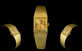 Accurist Ladies 9ct Gold - 21 Jewells Bracelet Wrist watch Cica 1970's.