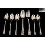 A Collection Of Six Silver Teaspoons All hallmarked Birmingham D - 1928.