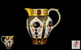 Royal Crown Derby Nice Quality Old Imari Pattern 22ct Solid Gold Band - Rolleston Large Size Jug /