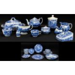 A large Collection Of Mixed Blue And White Ceramics To two tureens and covers, six dinner plates,