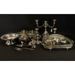 A Good Collection of Silver Plated Table Ware including a Candelabra Set,