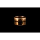 9ct Rose Gold Wedding Band Hallmarked Birmingham 1910, mis-shaped, weight 2.3 grams