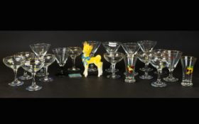 A Good Collection Of Vintage Babycham And Novelty Glasses Approx 23 items in total,