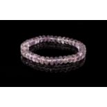 Rose de France Amethyst Faceted Bead Bracelet, faceted rondelle shape amethyst beads of the Rose