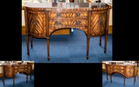 A Rackstraw Sideboard - Solid Mahogany Top And Cross Banding With Line Inlay. Height 91cm.